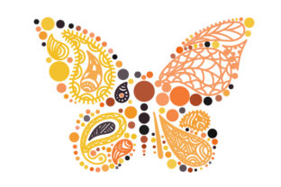 Butterffly Made of Paisley Patterns: A Versatile Design for Creative Projects