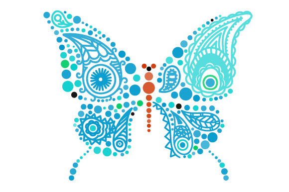 Butterfly Made of Paisley Patterns: A Versatile Design Resource for Creative Projects