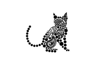 Cat Made of Paisley Patterns: A Versatile Design Asset for Creative Projects