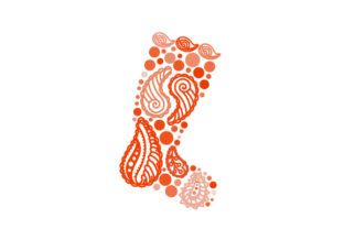 Christmas Stocking Made of Paisley Patterns