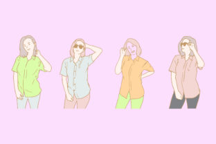 Girl Hand Drawn Illustration