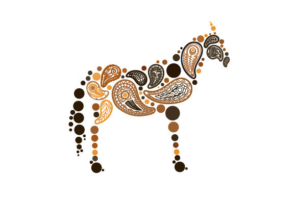Horse Made out of Paisley Patterns