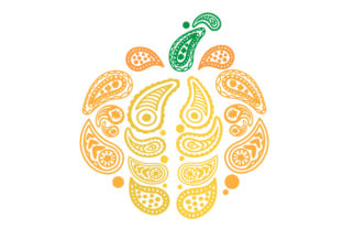 Pumpkin Made of Paisley Patterns: A Distinctive Design Choice for Seasonal and Decorative Projects